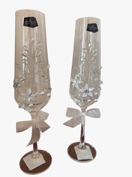 [902551] SANDRA -0-220 ml-2 CHAMPAGNE FLAUTA NOVIOS BOHEMIA CRISTAL