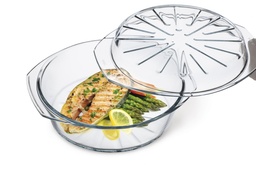 [202576] SIMAX-0-2.5 l-CASEROLA REDONDA CON TAPA SANO BOHEMIA CRISTAL