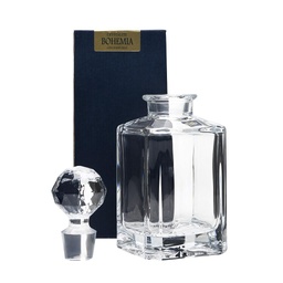 [203608] SQUARE-0-800 ml-BOTELLA-C CRISTAL DE BOHEMIA