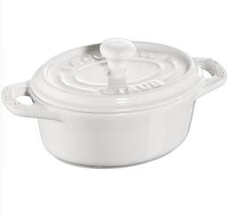 [201520] STAUB CERAMICA- BLANCO-11 cm-MINI COCOTTE OVALADO