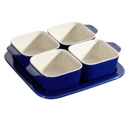 [201525] STAUB-CERAMICA-AZUL-19X19 cm -SET BOCADITOS 5 PIEZAS