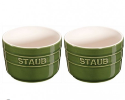[201524] STAUB-CERAMICA-VERDE ALBAHACA-9 cm-SET 2 RAMEKIN