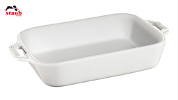 [204507] STAUB CERAMIC-BLANCO-20x16 cm-FUENTE PARA GRATINAR PEQUEÑA