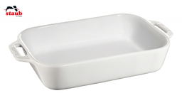 [204509] STAUB CERAMIC-BLANCO-27x20 cm-FUENTE PARA GRATINAR MEDIANA