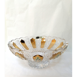 [204795] CRISTAL DE ROCA-DORADO-30.5 cm-BOWL-BOHEMIA CRISTAL