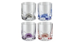 [100711] BAHAMA-0-280 ml-4 VASOS WHISKY-BOHEMIA CRISTAL