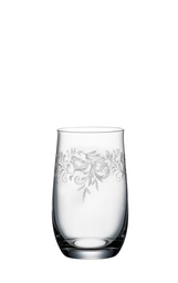 [204246] ROMANCE-PANTOGRAFIADO-380 ml-6 VASOS-BOHEMIA CRISTAL