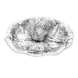 [204916] GARDEN-PLATEADO-30 cm-FUENTE CON BOWL REPOLLO BEATRIZ BALL