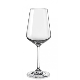 [202549] SANDRA -0-350 ml-6 COPAS VINO BOHEMIA CRISTAL