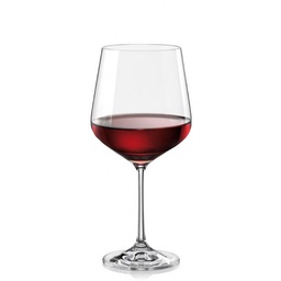 [202552] SANDRA -0-570 ml-6 COPAS VINO TINTO BOHEMIA CRISTAL