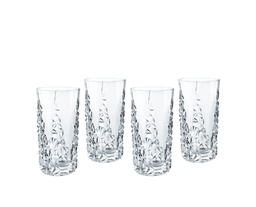 [203861] SCULPTURE-0-420 ml-4 VASOS LARGOS-NACHTMANN