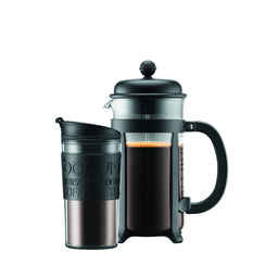[204836] JAVA SET-NEGRO-1l-CAFETERA Y TRAVEL MUG-BODUM