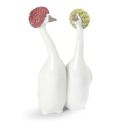 [203133] LLADRO-0-0-GOOSSIPING ROJO Y AMARILLO