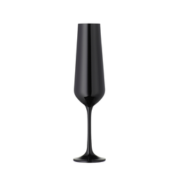 [204212] BAR SELECTION-NEGRO-200 ml-2 CHAMPAGNE FLAUTA-BOHEMIA CRISTAL