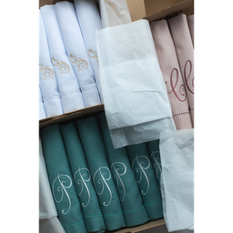 [206015] MAOLI-LINO HEMSTITCH-VERDE OLIVO-0-SET DE 6 SERVILLETAS