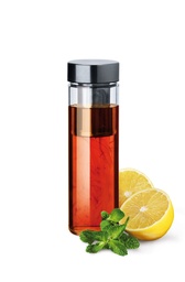 [207417] SIMAX-0-1 lt-BOTELLA CON TAPA COLADERA ACERO INOXIDABLE-BOHEMIA CRISTAL