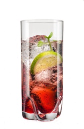 [200537] BAR TRIO-0-300 ml-4 VASOS LARGOS BOHEMIA CRISTAL