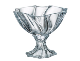 [207528] NEPTUNE-0-255 ml-BOWL CON PIE-C CRISTAL DE BOHEMIA