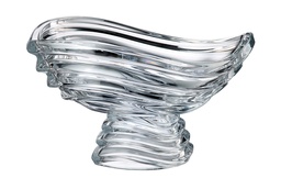 [207584] WAVE-0-305 ml-BOWL CON PIE-C CRISTAL DE BOHEMIA