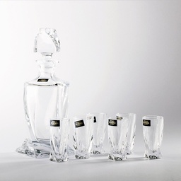 [207561] QUADRO-0-7 pza-SET 6 + 1 TEQUILA-C CRISTAL DE BOHEMIA